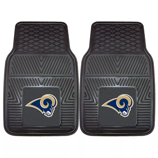 FANMATS Los Angeles Rams 2-Pack Heavy Duty Car Mats, Multicolor