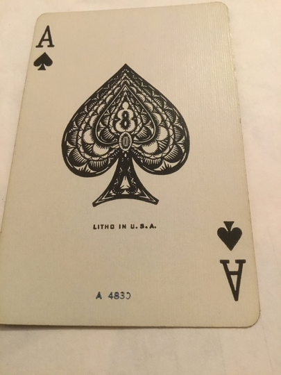Vintage 1940S New Old Stock Ace Of Spades Ship