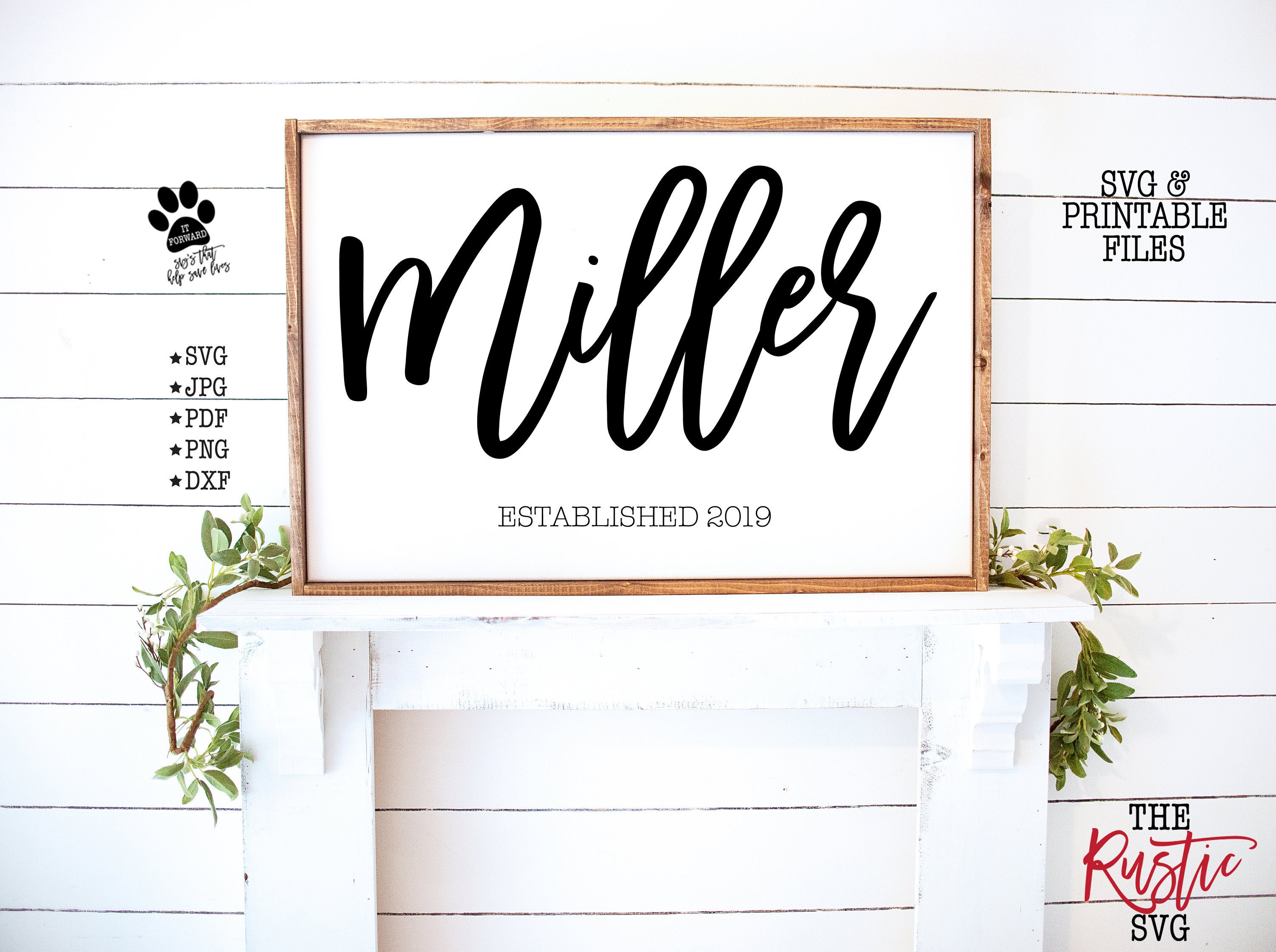 Established Sign, Last Name Svg, Family Home Wedding Svg Files, Cricut, Silhouette, 002
