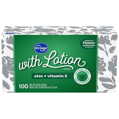 Kroger White Facial Tissues with Lotion - 100.0 ea