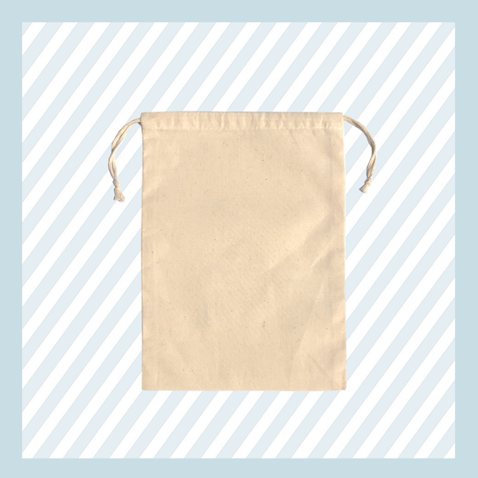 6" X 8" 100% Organic Cotton, Biodegradable & Reusable Premium Quality Muslin Double Drawstring Bags | Pack Of 25, 50, 100, 200