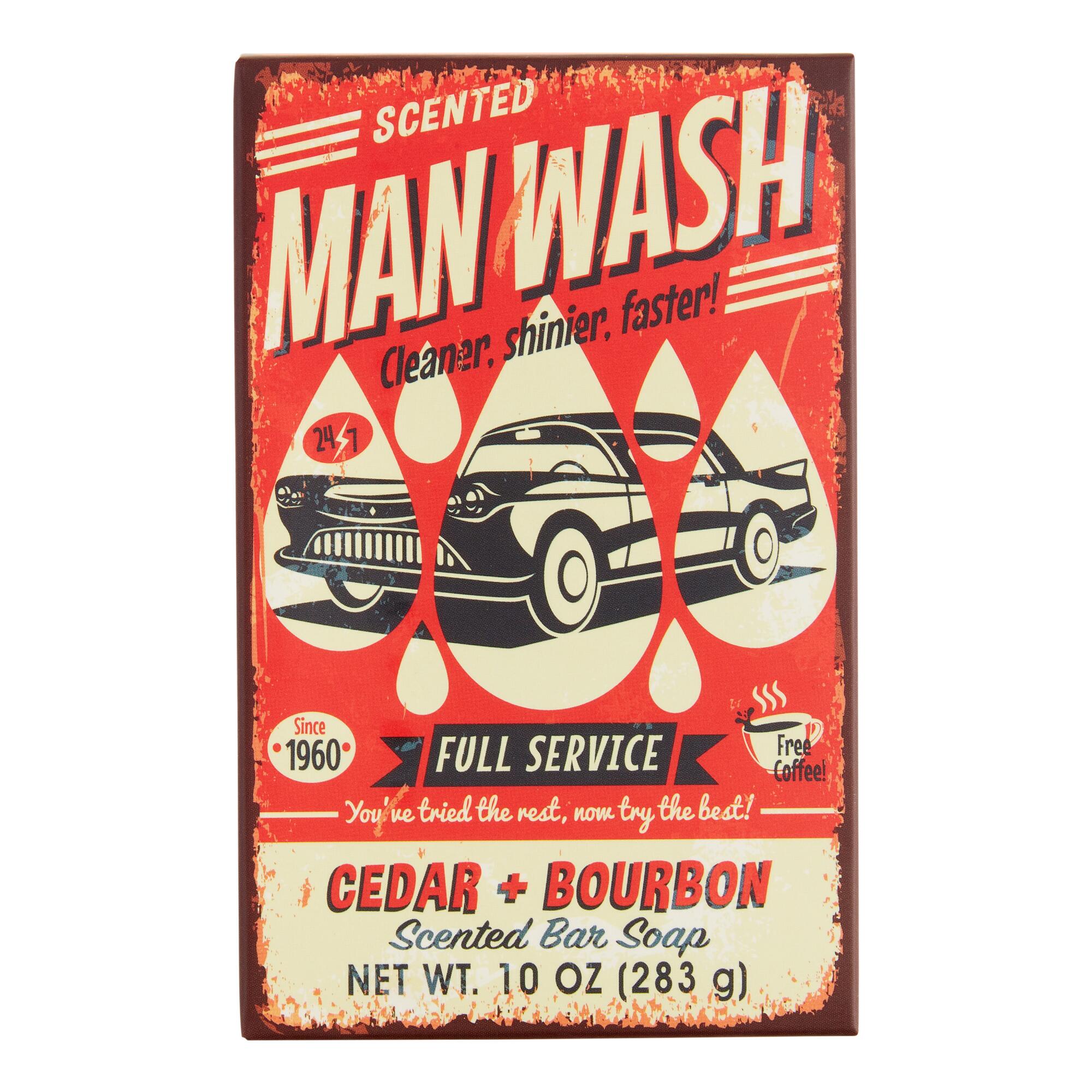For Men Cedar & Bourbon Bar Soap: Red - Paper by World Market