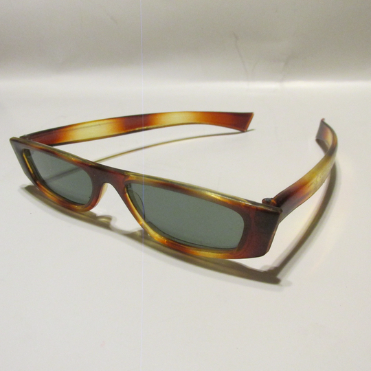 Tortoise Mid-Century Rectangular Lens Sunglasses, U.s.a
