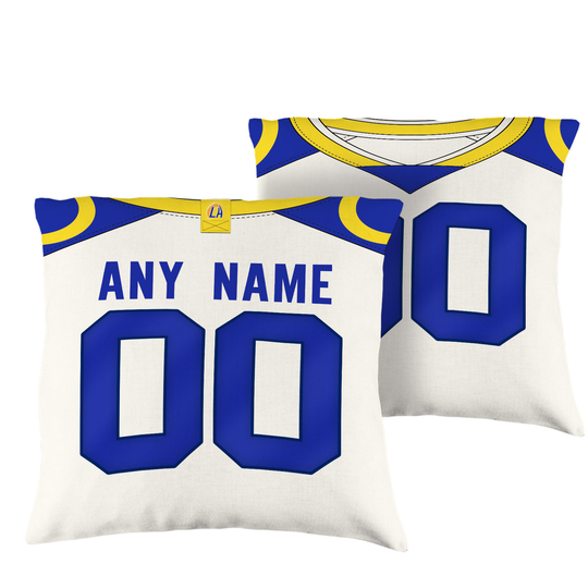 Rams Custom Personalized Football Pillowcase | Team Jersey Pillow Cover Case Any Name & Number Home Décor 16 X