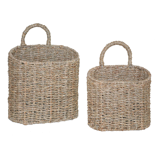 Natural Seagrass Trista Hanging Wall Basket by World Market