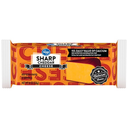 Kroger Sharp Cheddar Cheese Bar - 8.0 oz