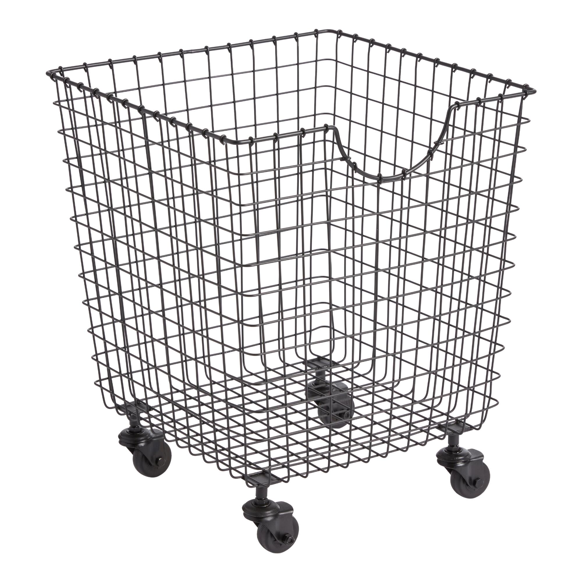 Square Black Wire Wilson Storage Cart - Iron by World Market