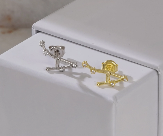 Libra Earring, Zodiac Constellation Earrings, Studs, Astrology Horoscope Earring