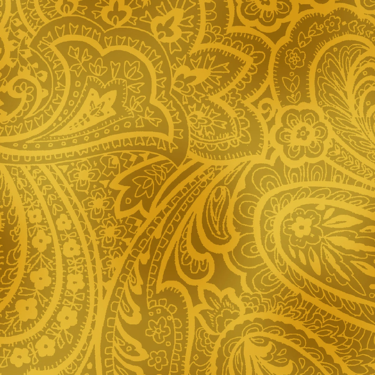 End Of Bolt 50", Paisley Fabric, Blender Kanvas Studio, Radiant Paisley, Butternut 9747-33, Quilting Cotton Fabric