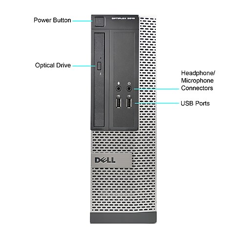 Dell 3010 Small Form Factor Refurbished Desktop Computer, Intel i5, 4GB RAM, 250GB Hard Drive