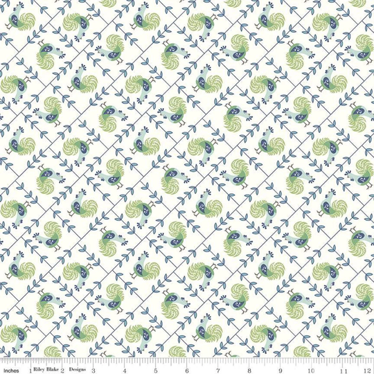 Cook Book Rooster Cottage By Lori Holt Of Bee in My Bonnet For Riley Blake Designs C11754-Cottage Sold Half Yard Increments