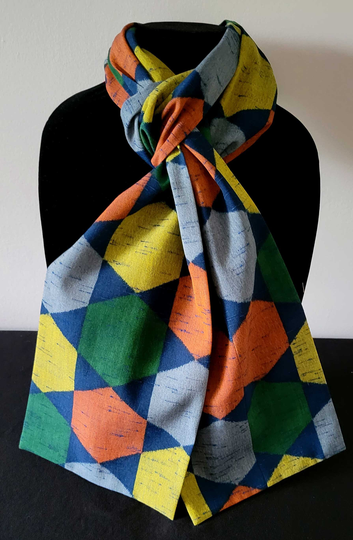 Kimono Scarf S442 - Blue Star Wool Blend