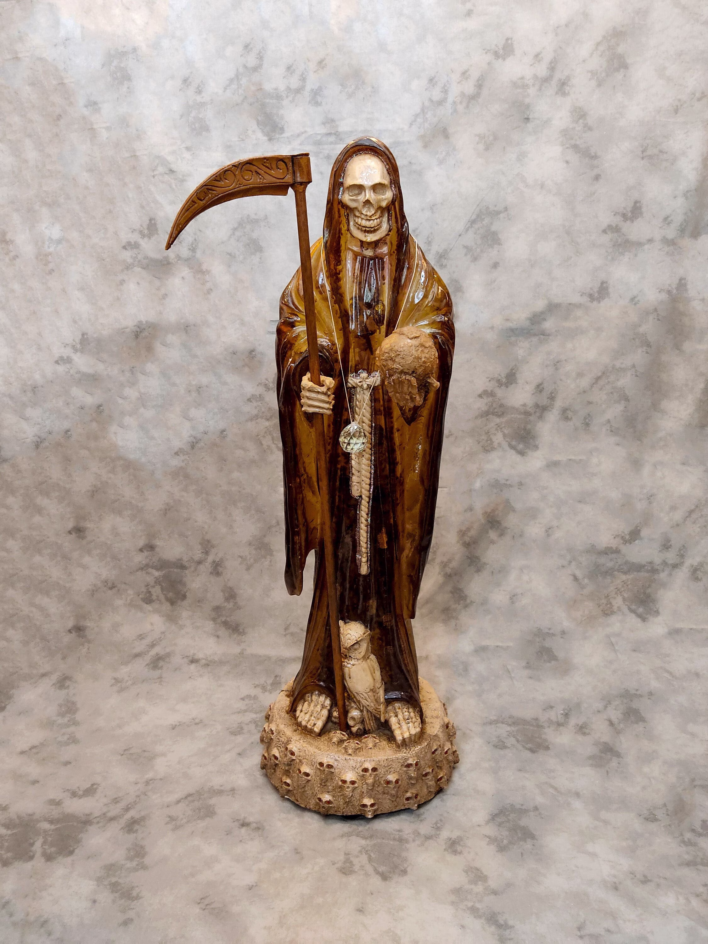 38" Santa Muerte Statue | Large Translucent Fixed Santisima Estatua