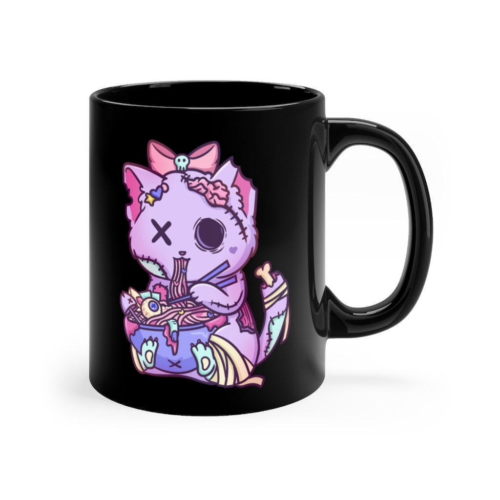 Pastel Goth Zombie Cat Ramen Nu Gift Mug