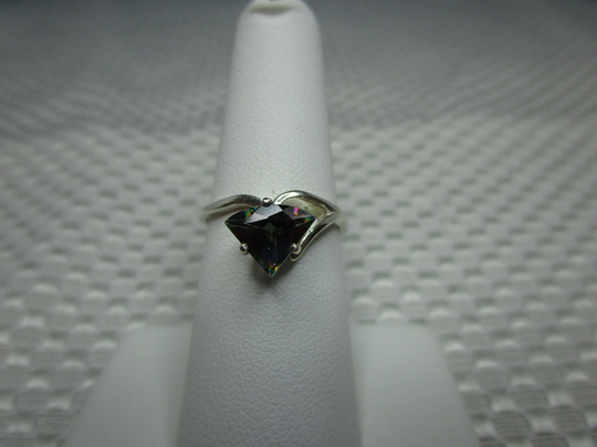 Fancy Cut Brazilian Mystic Topaz Ring in Sterling Silver #3005