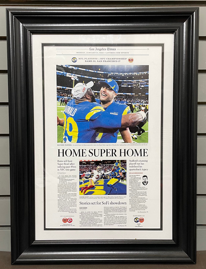 2022 La Rams Nfc Champions Framed Front Page Newspaper Print