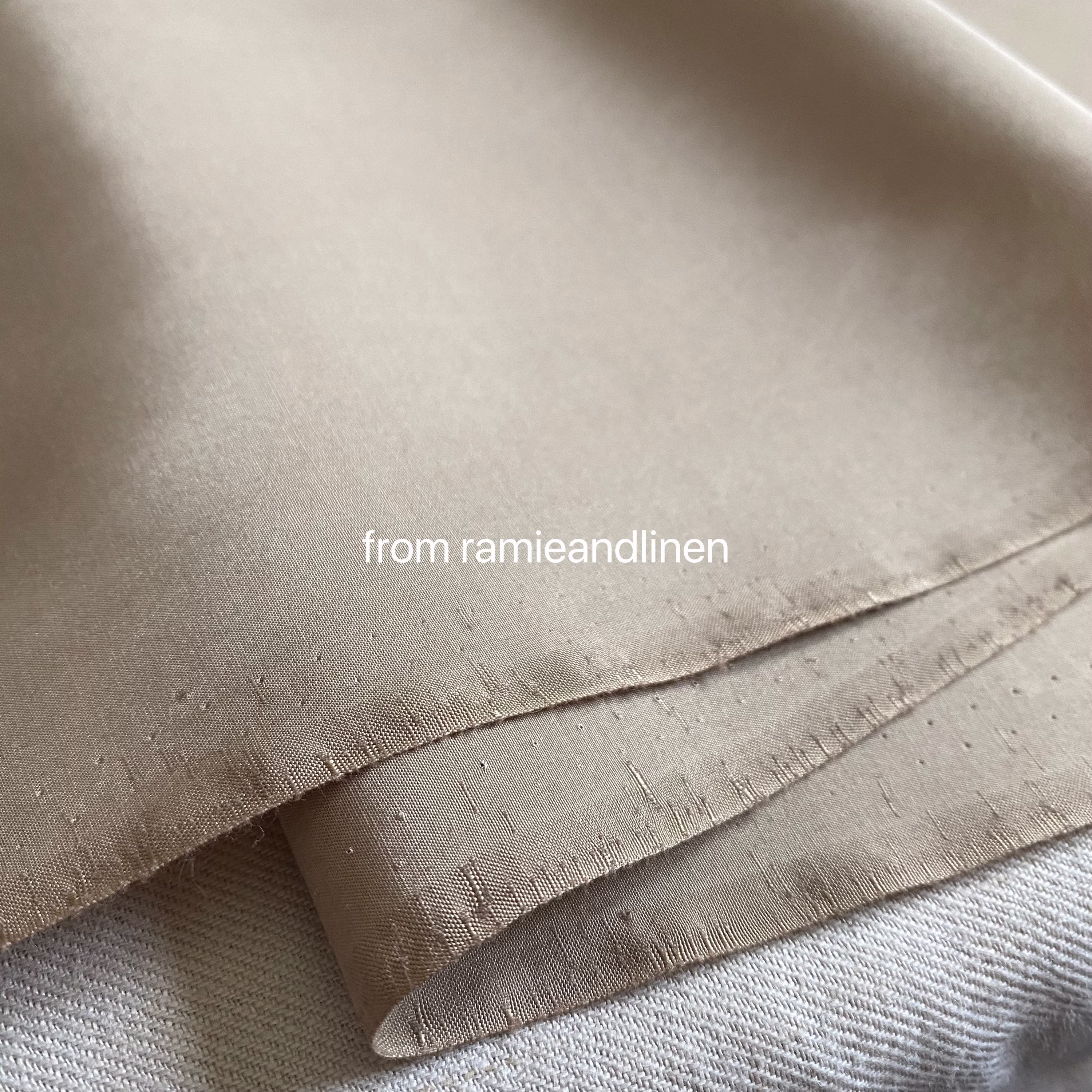Silk Fabric, Solid Color, Cotton Blend Half Yard By 44" Wide