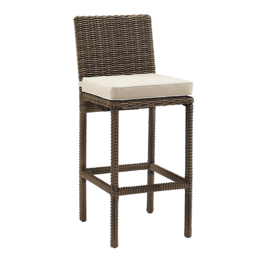 Brown All Weather Wicker Jace Outdoor Patio Barstools Set Of 2 - Resin by World Market