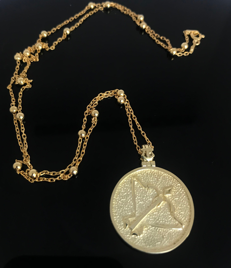 Sagittarius Zodiac Star Map Silver Necklace
