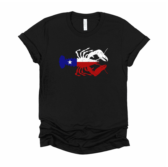Crawfish Texas Shirt, Seafood Lover Tshirt, Shellfish Art, Lone Star Southern Food Unisex T-Shirt Xs-4X