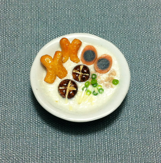 Miniature Dollhouse Pork Eggs Noodles Soup Clay Polymer Asian Food Supply Sauce Cute Small Dish Bowl Ceramic Jewelry Supplies Decor 1/12