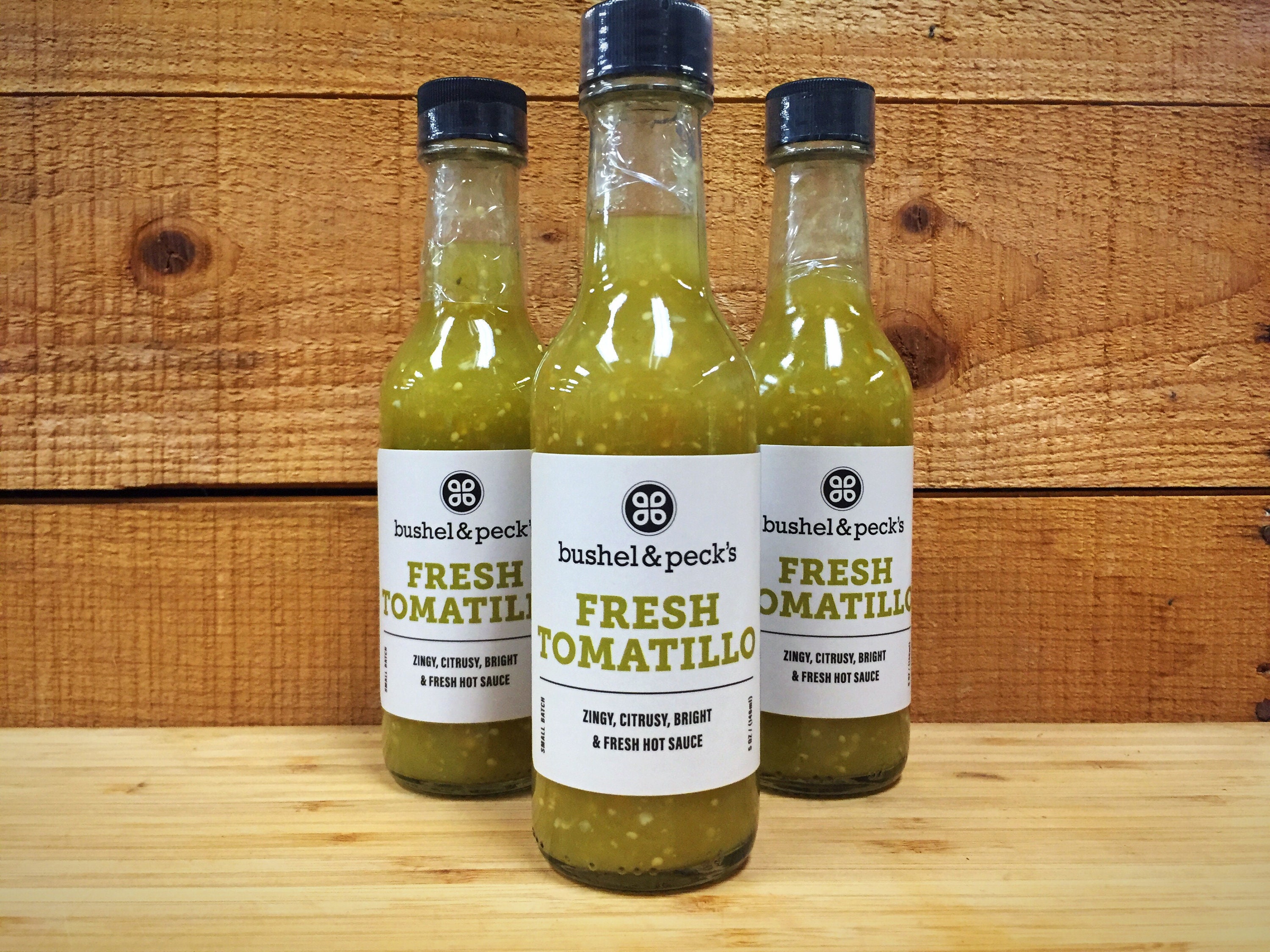 B&p's Tomatillo Hot Sauce - Three Bottles Small Batch Handmade