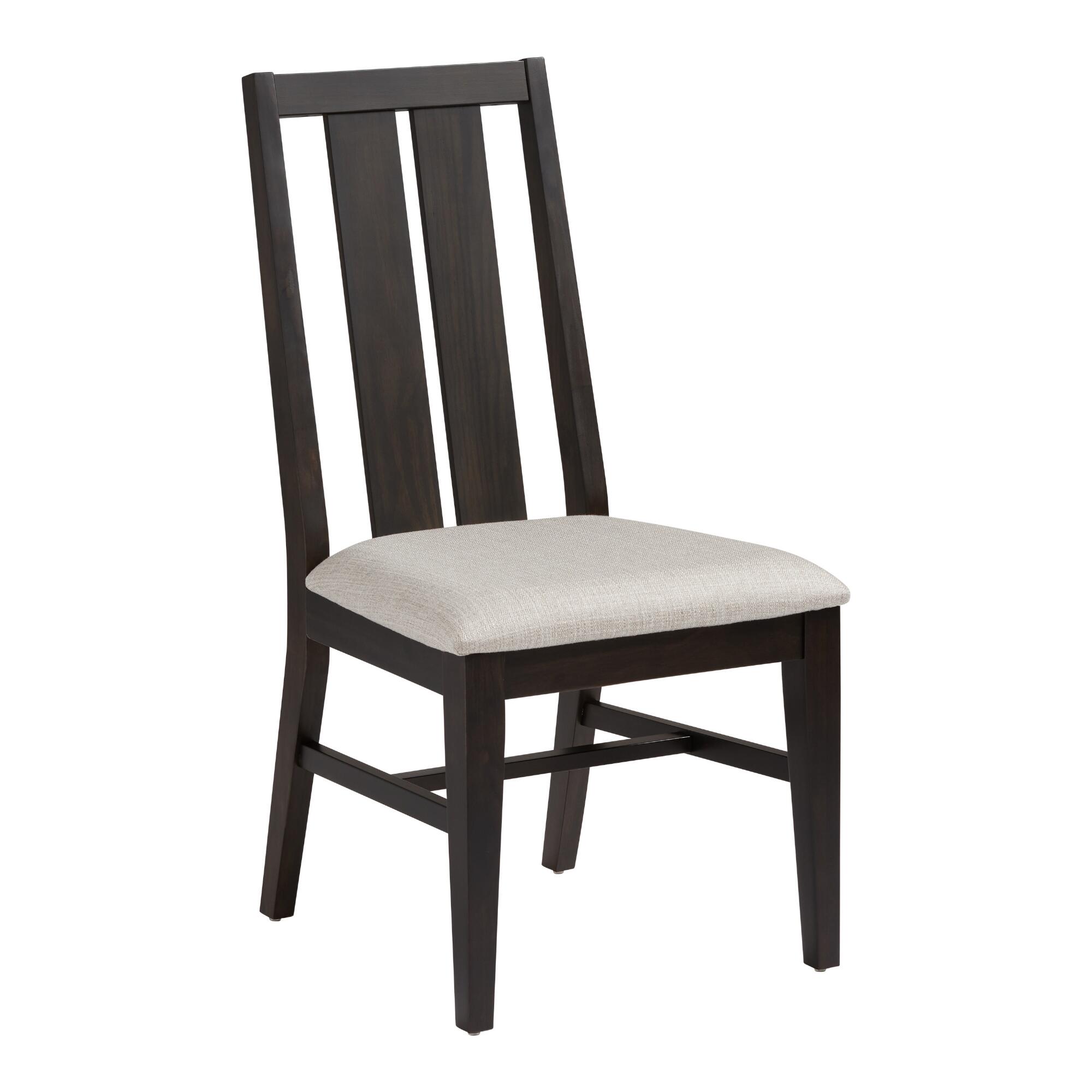 Dark Charcoal Emiliano Dining Chair Set of 2: Gray/Natural - Fabric by World Market