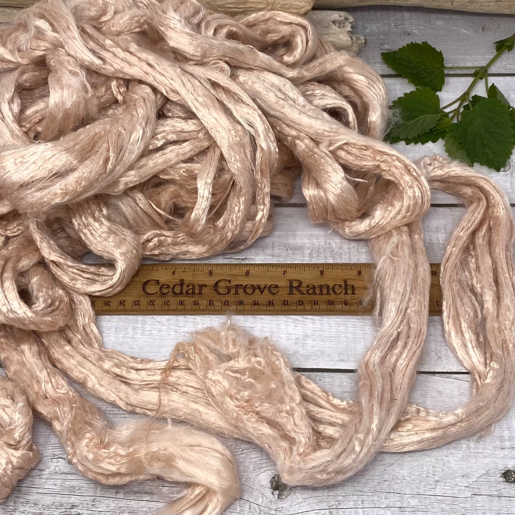 Avocado Dyed Seacell Fiber, Naturally Pale Pink Fiber For Spinning, Blending Board, Art Batts, Plant Based From Seaweed, 2 Ounces
