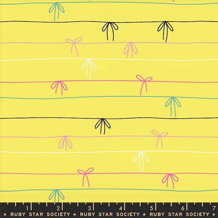 Adorn - Tied Up Blend Citron Ruby Star Society Rss Cotton Yardage Quilting Fabric Moda Fabrics