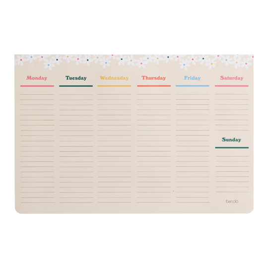 Ban.do Daisies Weekly Planner Notepad: Multi - Paper by World Market