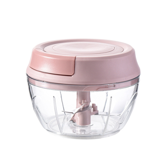 Garlic Blender Multifunctional Smiley PP Meat Grinder Manual Chopper Kitchen Tool - pink, m