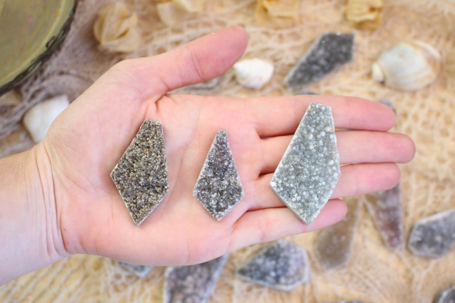 Large Spearhead Druzy Cabochon - Extra Quality -Gipsy Style Healing Undrilled High | 12Brownshelf-10-02