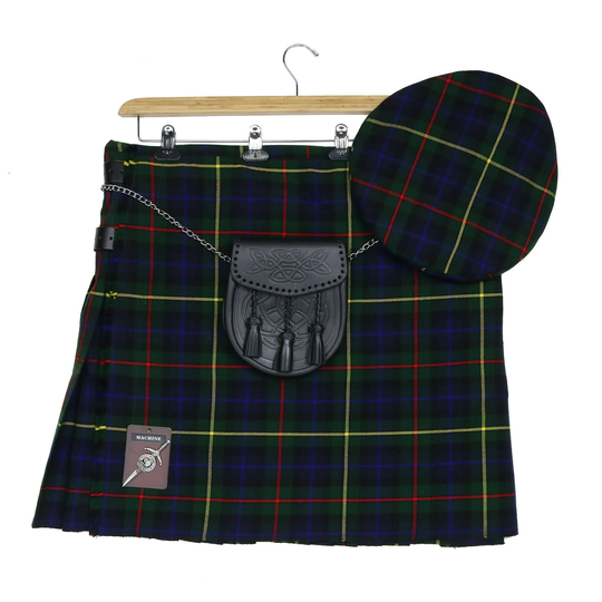 Smith Modern Wool-Blend Homespun Tartan Kilt & Accessories Bundle