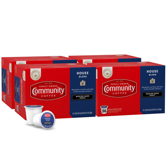 Community Coffee House Blend 144-Pack House Blend Single-Serve Coffee K-cup | 16341-4
