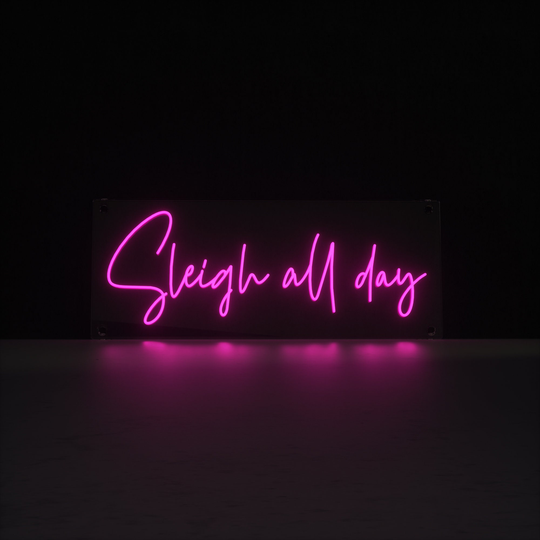 Sleigh All Day Christmas Gift Decor Led Neon Home Decor Wall Custom Gift Art Led Sign