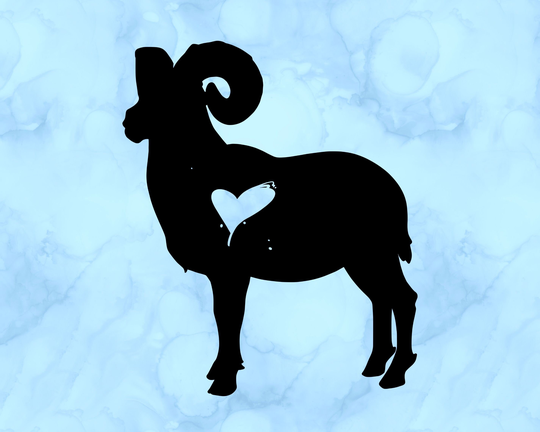 Ram Heart Decal