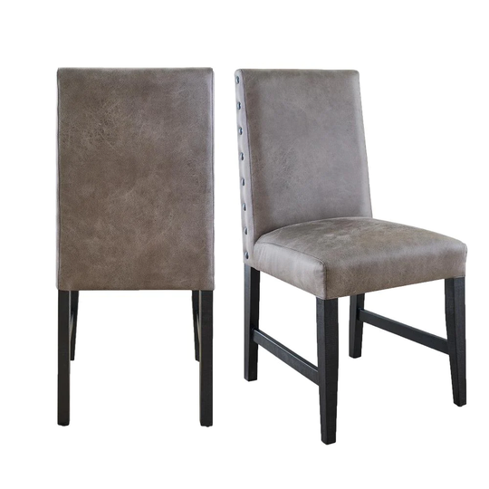 Picket House Furnishings Tyler Contemporary/Modern Polyester/Polyester Blend Upholstered Dining Side Chair (Wood Frame) in Gray | MDCZ100GFSCW