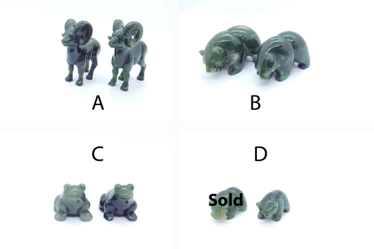 Nephrite Jade Animal Figurines