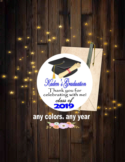 60 Class Of 2022 Graduation Stickers