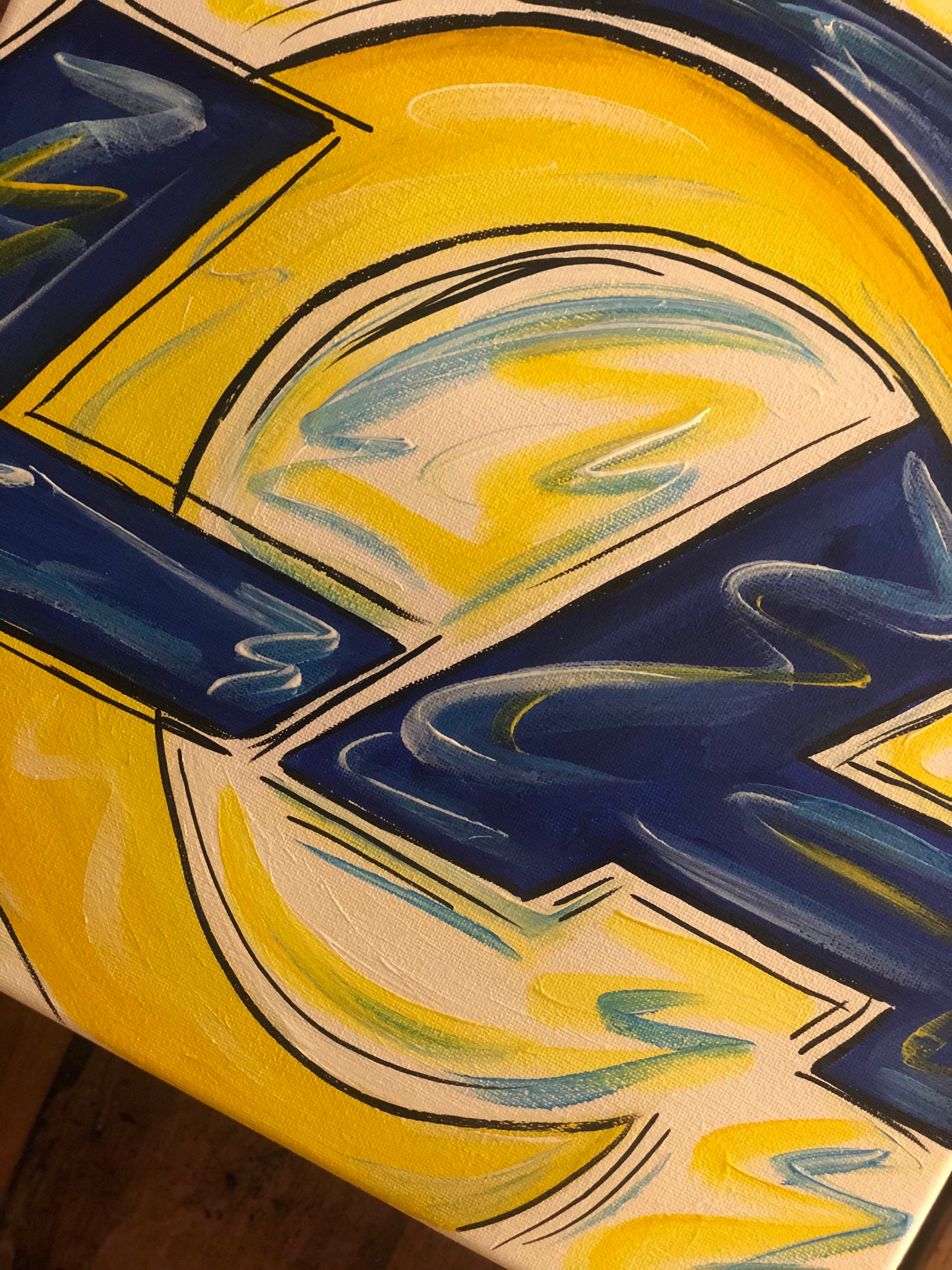 Los Angeles Rams La Abstract Painting Art Football
