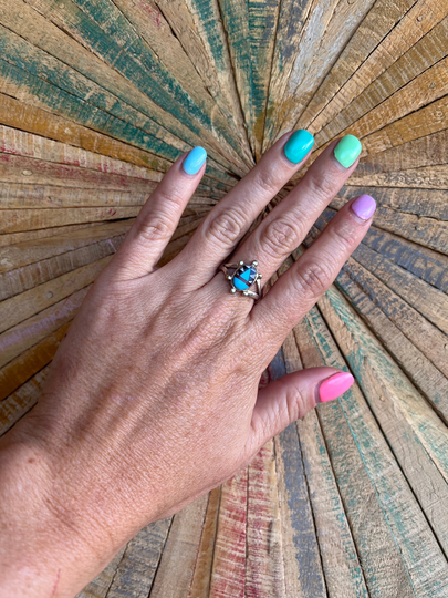 Vintage Turtle Inlay Ring