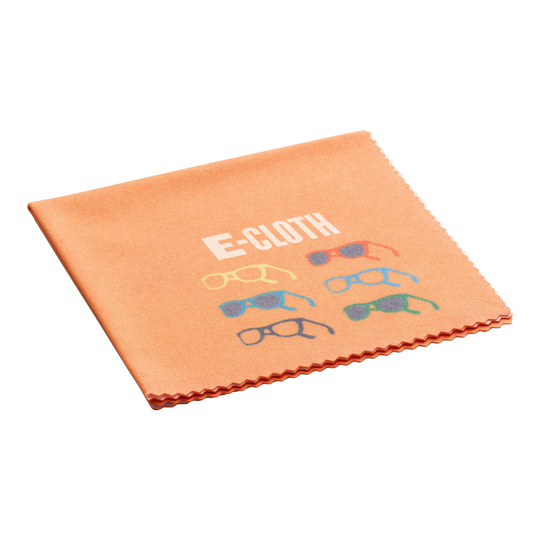 E-Cloth Eyeglasses Microfiber Cleaning Cloth Set of 2: Orange - Polyester by World Market