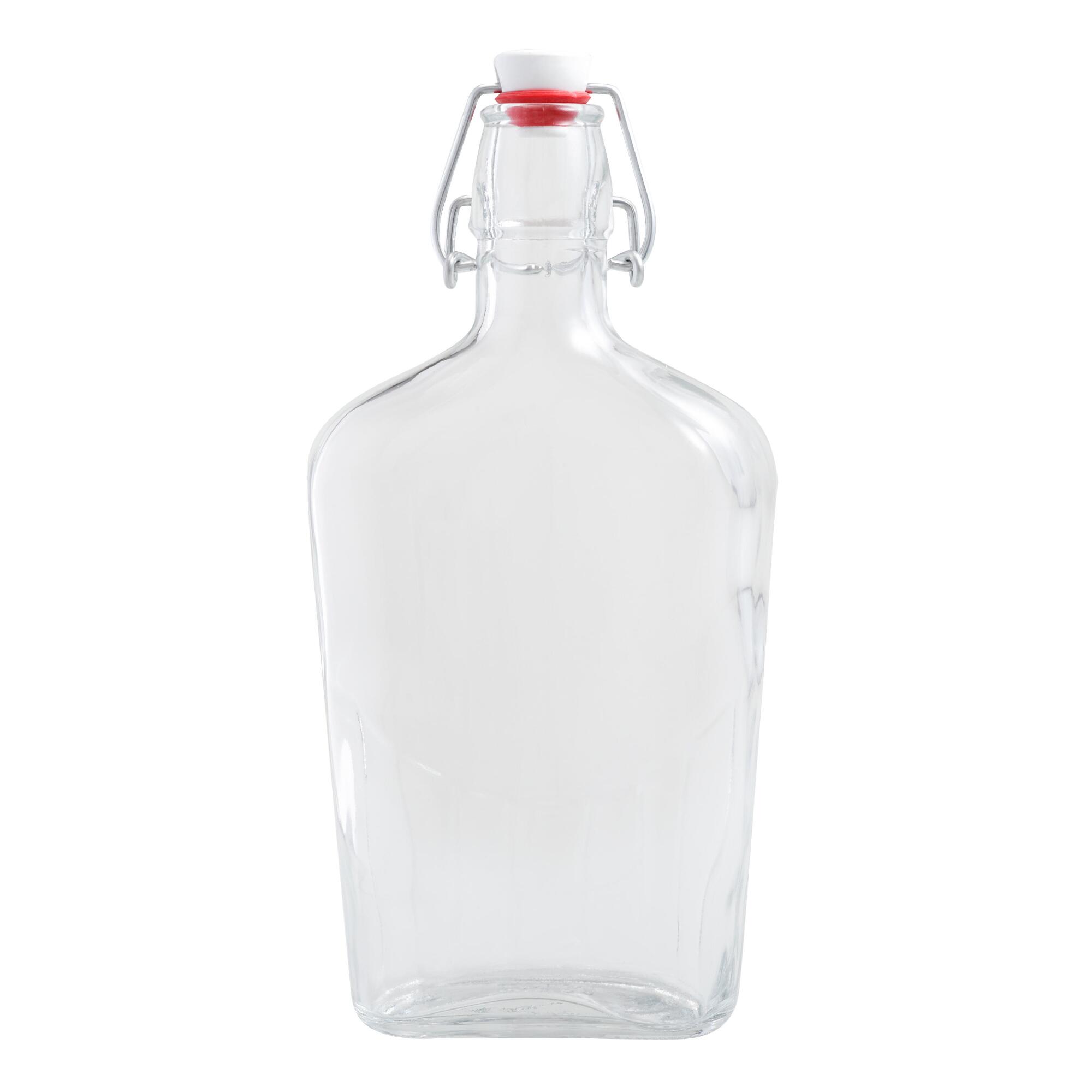 Glass Flask Bottle With Clamp Stopper by World Market