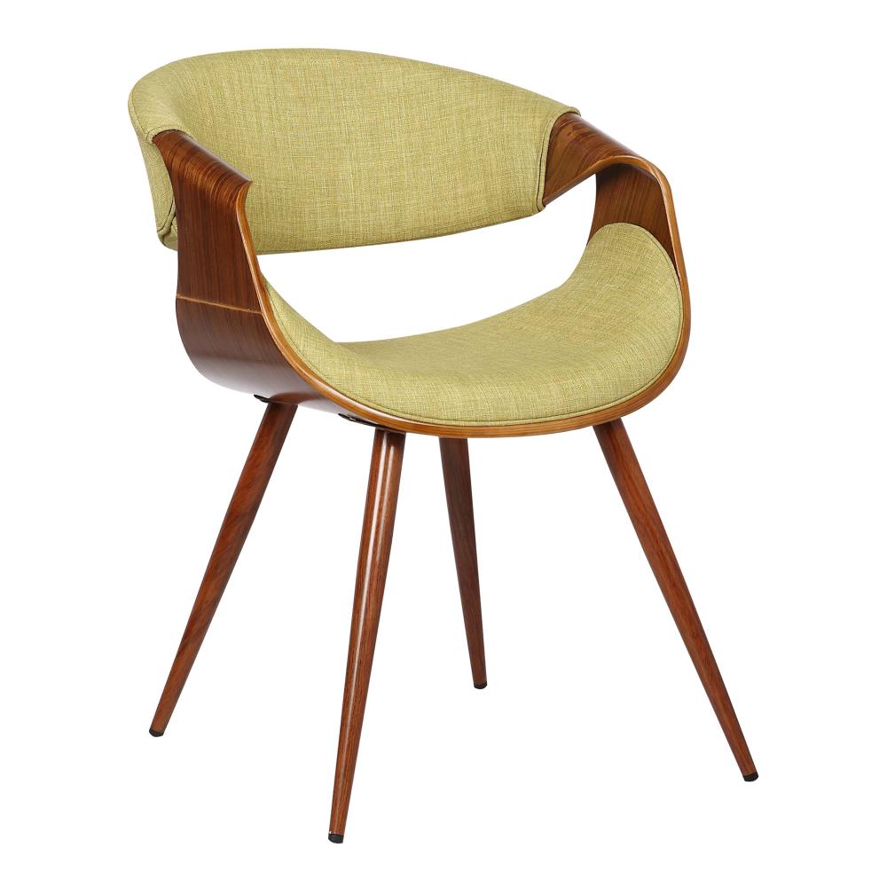 Armen Living Butterfly Contemporary/Modern Polyester/Polyester Blend Upholstered Dining Arm Chair (Wood Frame) in Green | LCBUCHWAGR