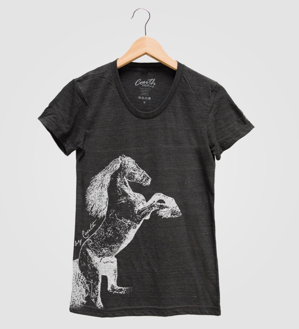 Horse Shirt Screen Print Tri-Blend Short Sleeve Available S , M L Xl