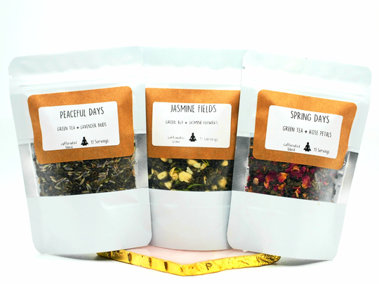Set Of 3 Loose Leaf Tea Blends, Handcrafted Blends Starter Kit, Lover Perfect Gift