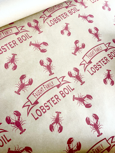 Lobester Boil Table Runner, Personalized With Your Name
