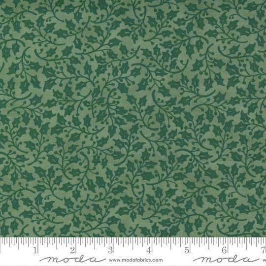 Monotone Holly Blender Green Cotton Fabric - Home Sweet Holidays Deb Strain 56008 15 Moda Sold By The Yard