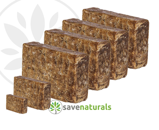 African Black Soap Raw Bar 100% Pure Organic Unrefined Natural From Ghana. For Skin, Face, & Acne Scars
