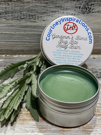 Gardener's Blend Of Lavender, Tea Tree, Blue Tansy Bug Bite Relief Balm | Natural Made With Doterra Essential Oils| Free Shipping